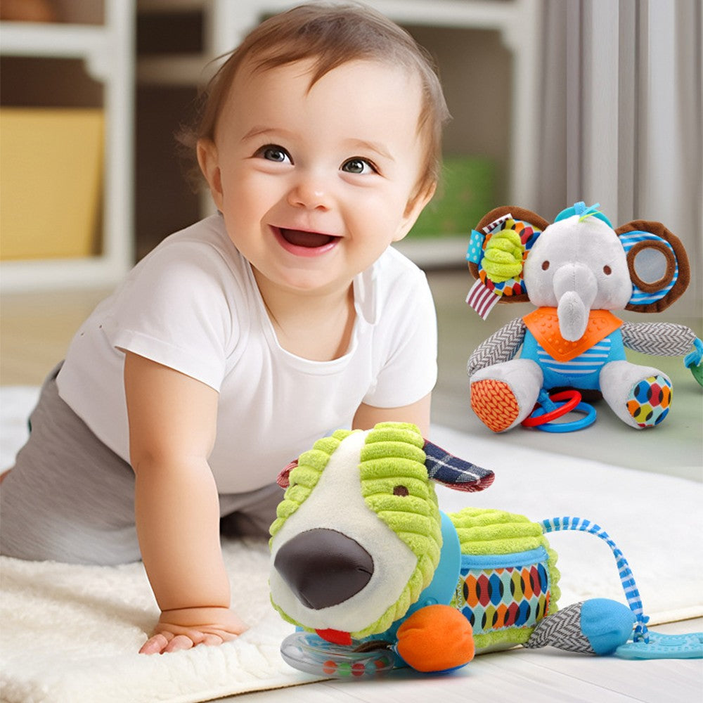 Brinquedos Montessori para Bebês, Bonecas de Pelúcia Macias Kawaii, Brinquedos de Carrinho de Bebê, Pingentes de Animais para Meninos e Meninas Recém-Nascidos, Presente de Aniversário para Crianças Pequenas