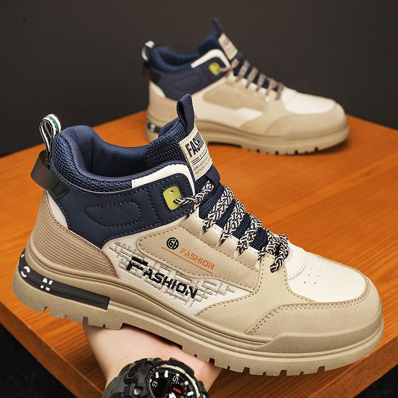 Tênis Masculino Casual de Outono Vulcanizado, Tênis Esportivo Masculino para Caminhada, Tênis Masculino para Área Externa, Tênis Masculino com Sola Macia para Caminhada