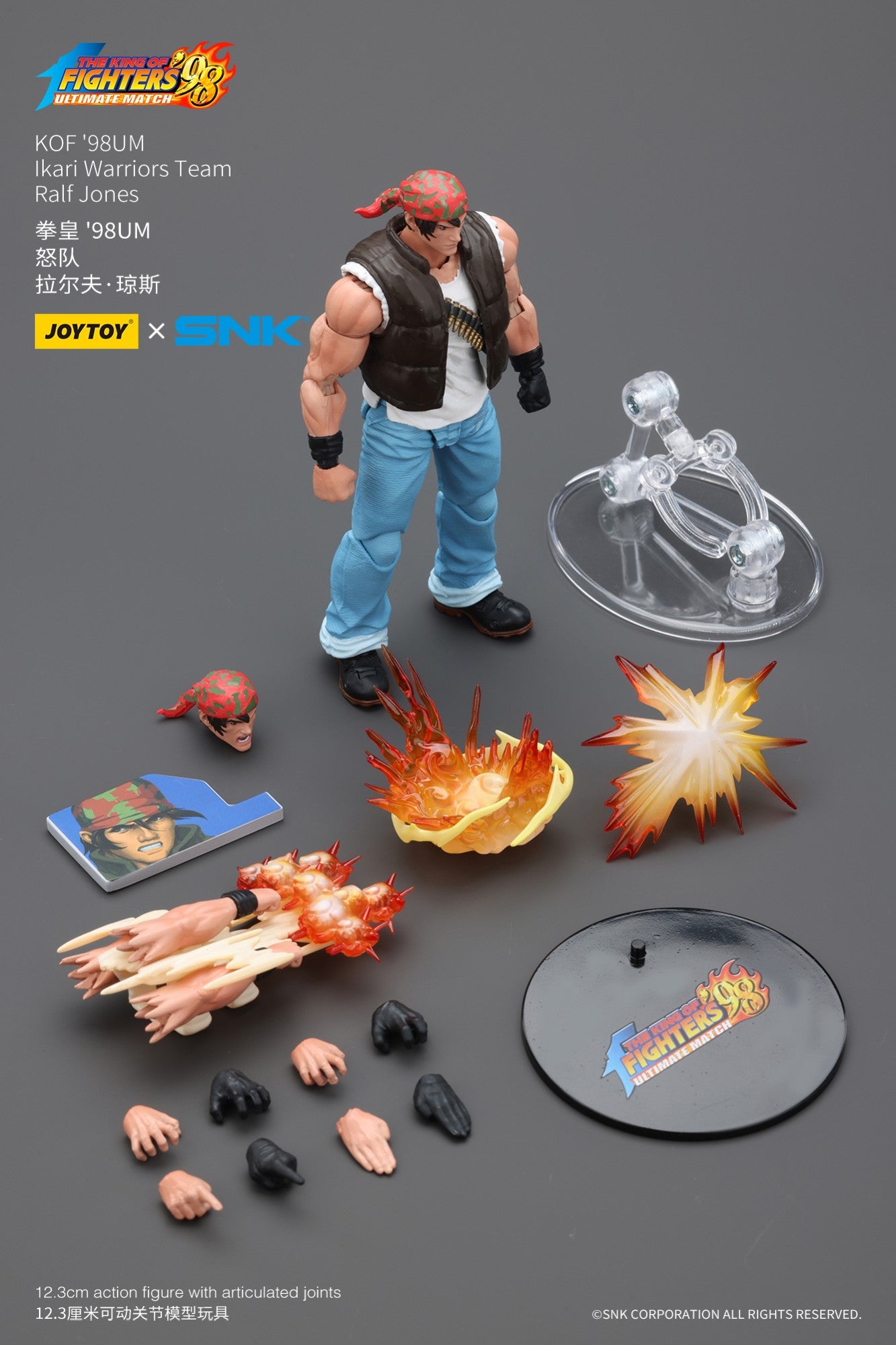 [Pré-venda] 1/18 JOYTOY Boneco de Ação SNK KOF'98UM Ikari Warriors Team Anime Modelo de Brinquedo