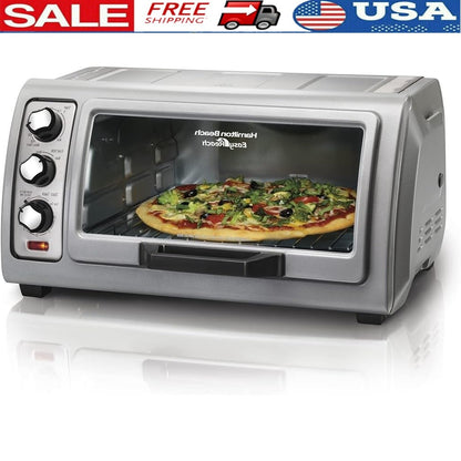 Forno Torradeira para 6 Fatias com Porta Basculante Coze Grelha Tosta Desligamento Automático Fácil Acesso 1400W Temporizador de 30 Minutos Eletrodoméstico de Cozinha