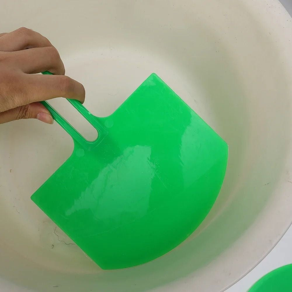 2 Peças Pá de Balde Curvo Placa de Massa Espátula de Gesso Raspadores de Tinta Pincéis para Raspar Decalques Aplicador de Construção de Patches
