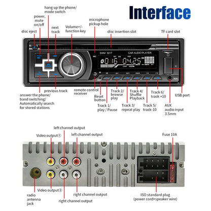 DAB Single 1 DIN Car Stereo Multimedia MP3 Player Bluetooth DVD Radio CD USB/AUX/ FM/TF In-dash Audio Head Unit Handsfree SD USB