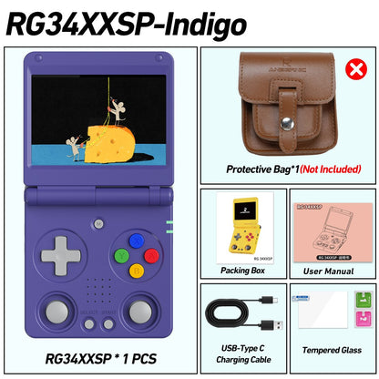 Anbernic RG34XXSP 3.4-Inch IPS Linux 64-bit Game Console H700 Quad-Core 1GB Retro Game Player HD-Connect To TV RG 34XXSP 3300mAH