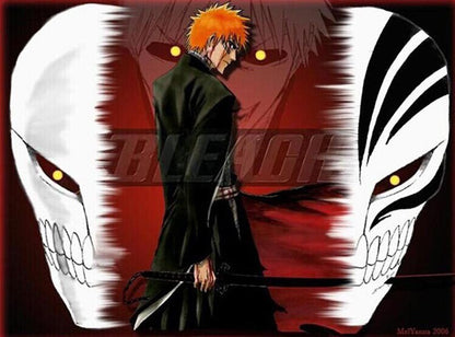 Hot Cartoon Death Ichigo Kurosaki Bleach Mask Christmas Dance Masquerade Party Cosplay Halloween Cool Mask Gift for Men Boy Toy