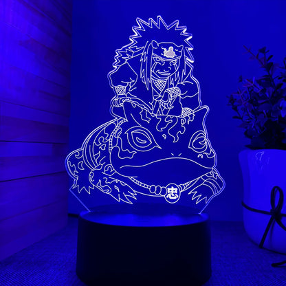 Anime Naruto Uzumaki LED Night Light Toys Akatsuki Kakashi Hatake Kid Bedroom Nightlight Itachi Uchiha 3D 7/16 colors Lamp Decor