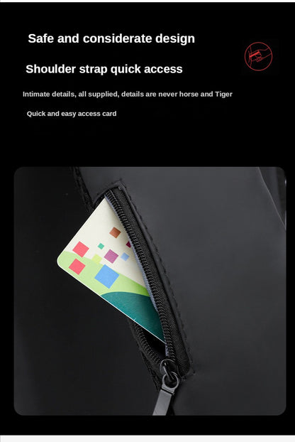 Large Capacity Multifunction Shoulder Crossbody Bag Messenger Chest Sling Travel Pack for Male Men Usb Waterproof Sports Running