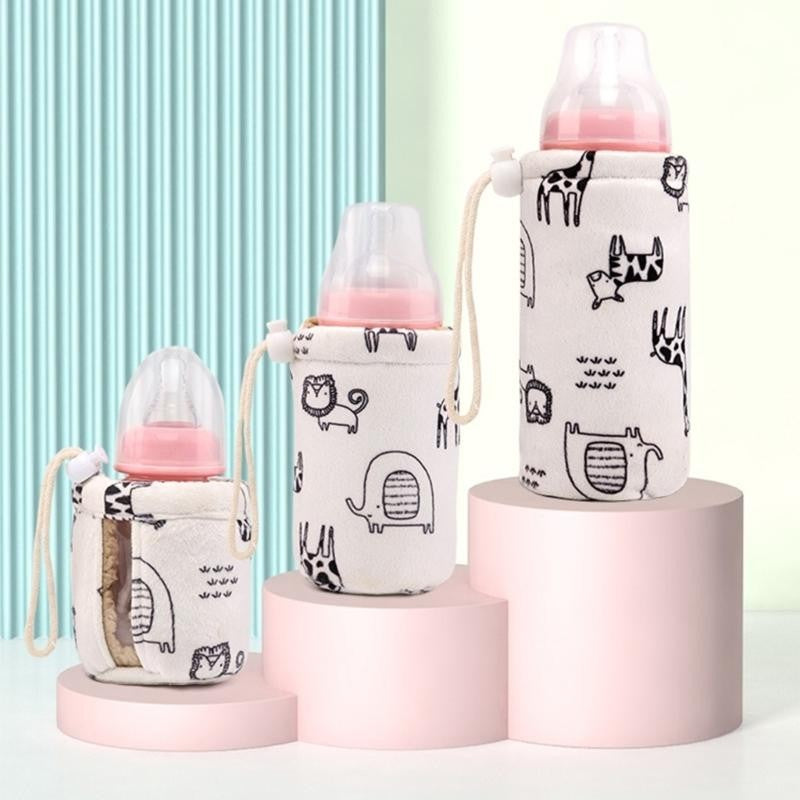 J15U Baby Bottle Bag for Pram Travel Outdoor Baby Feeding Bottle Holder Washable Bottle Thermal Milk Bottle Warmer