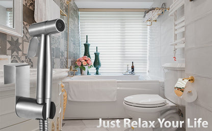 Handheld Toilet Bidet Sprayer Set Kit Stainless Steel Hand Bidet faucet for Bathroom Hand Sprayer Shower Head Self Cleaning