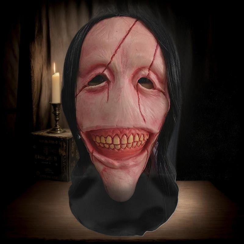 Halloween Ghost 3D Printed Mask, Stretchy Mesh Full Head Accessory, Fun Horror Cosplay Party Halloween
