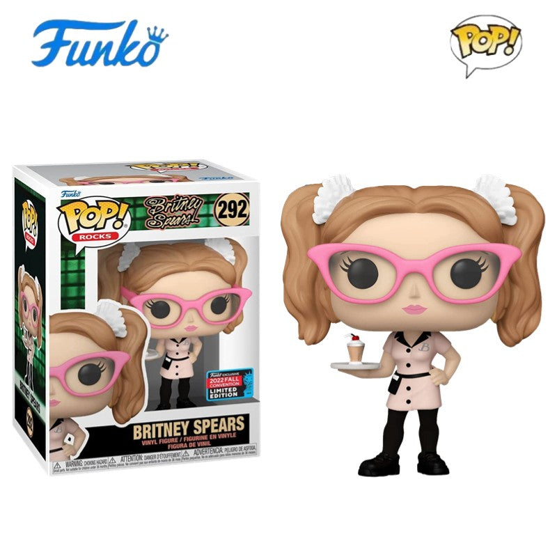 Britney Spears Funko Pop Rocker Singer Boneca Articulada 292 Escultura de Vinil Estrela Bonecas Presentes para Fãs Edição Limitada Modelo Colecionável