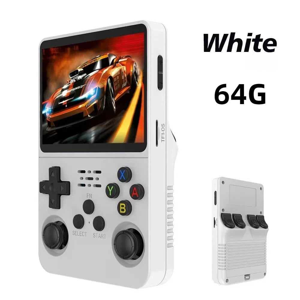 Open Source R36S Retro Handheld Game Console, Linux System, 3.5" IPS Screen, Portable Pocket Video Player, 64GB Preloaded Games