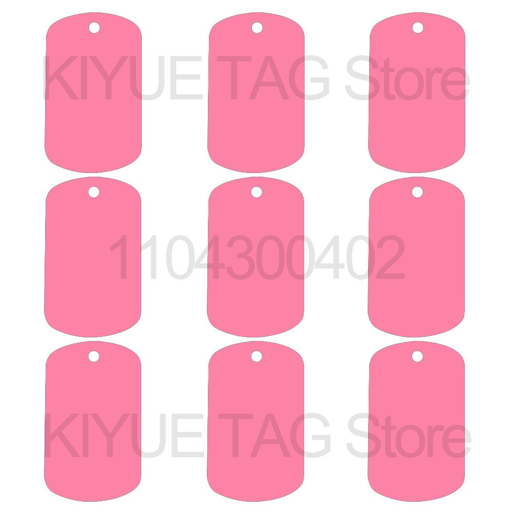 Wholesale 100Pcs Stamping Blanks Aluminum Tags Nameplate Engraving Keychain Crafts Military Tag Dog ID Tags Personalized Signs