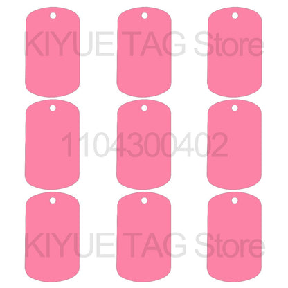 Wholesale 100Pcs Stamping Blanks Aluminum Tags Nameplate Engraving Keychain Crafts Military Tag Dog ID Tags Personalized Signs