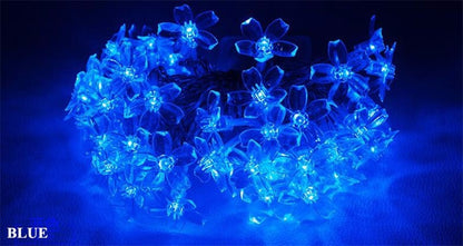 10/20M Cherry Blossom Garland Fairy Lights Indoor Christmas Decoration String Lights 200LED for Wedding Pink Party Decorations