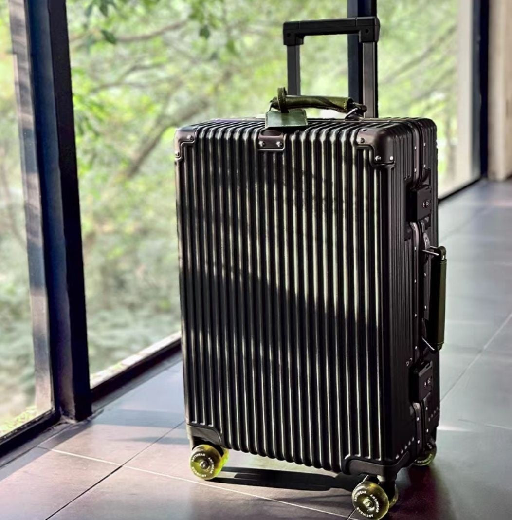 Carry on Suitcase Aluminum Frame with Colorful Silent Spinner Wheel TSA Lock Travel Trolley Case High-quality Rolling Luggage