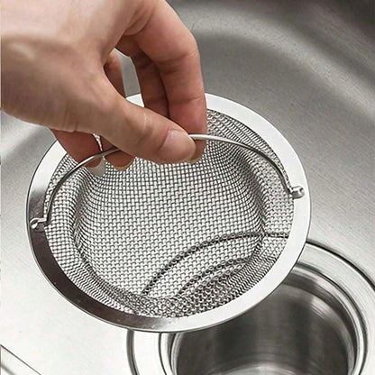 2-Piece Sink Drain Strainer - Food-Grade Stainless Steel, Anti-Clog, Easy to Clean for Kitchen Sinks/Bathroom Vanity Sinks