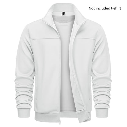 TACVASEN Spring Autumn Track Jackets Mens Lightweight Full Zip Sports Jacket Running Athletic Jackets Workout Fitness Outwear