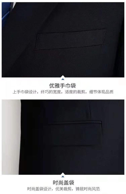 9XL Men's Korean Suit Male Jacket Dad's Business Suit For Middle-aged Formal Dress Fattened Blazer Coat Men Nightclub Black Navy