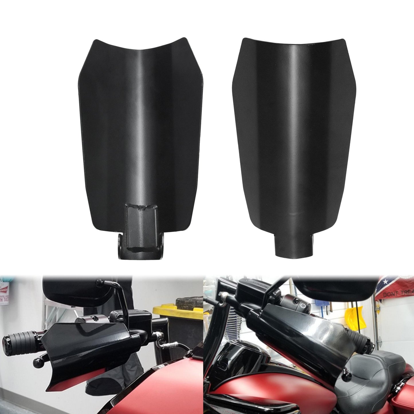 Protetor de Mão Esquerdo Direito para Moto Preto Fosco Protetor de Mão 2PCS para Harley Softail Breakout Dyna Touring CVO