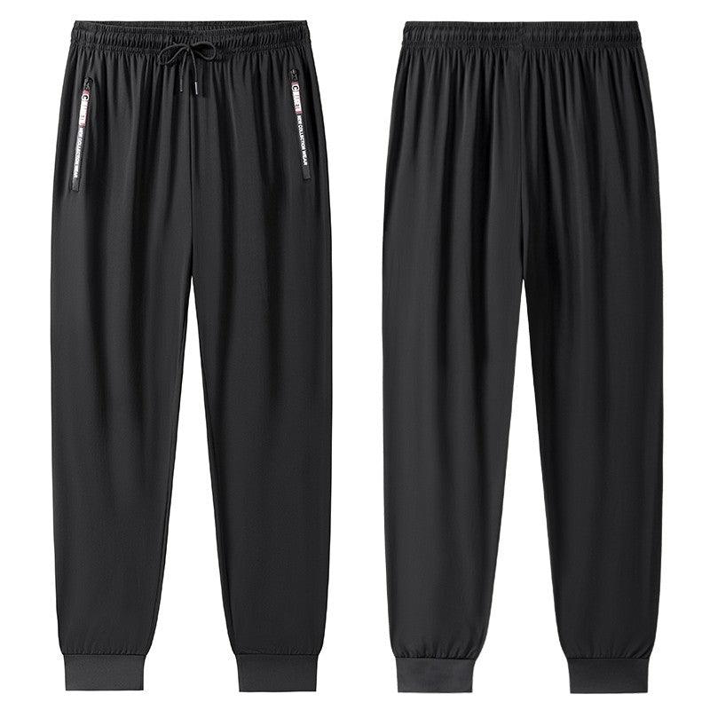 Men's Athletic Stretchy Quick Dry Pants with Zipper Pockets Lightweight Sweatpants for Outdoor Hiking Fishing Running Workout