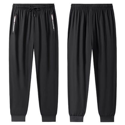 Men's Athletic Stretchy Quick Dry Pants with Zipper Pockets Lightweight Sweatpants for Outdoor Hiking Fishing Running Workout