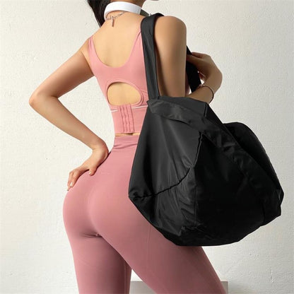 Nylon Yoga Training Bag Large Capacity Solid Color Sports Fitness Bags Portable Multifunctional Travel Tote Bag Outdoor