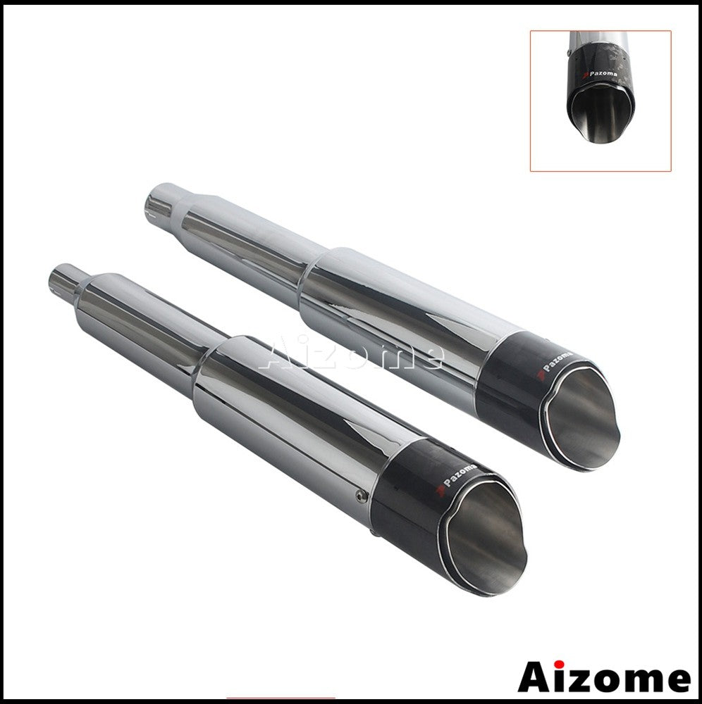 Motorcycle 4.5Inch Slash?Cut Exhaust Muffler Carbon Fiber For Harley M8 Touring Electra Street Glide Road King Road Glide 17-26