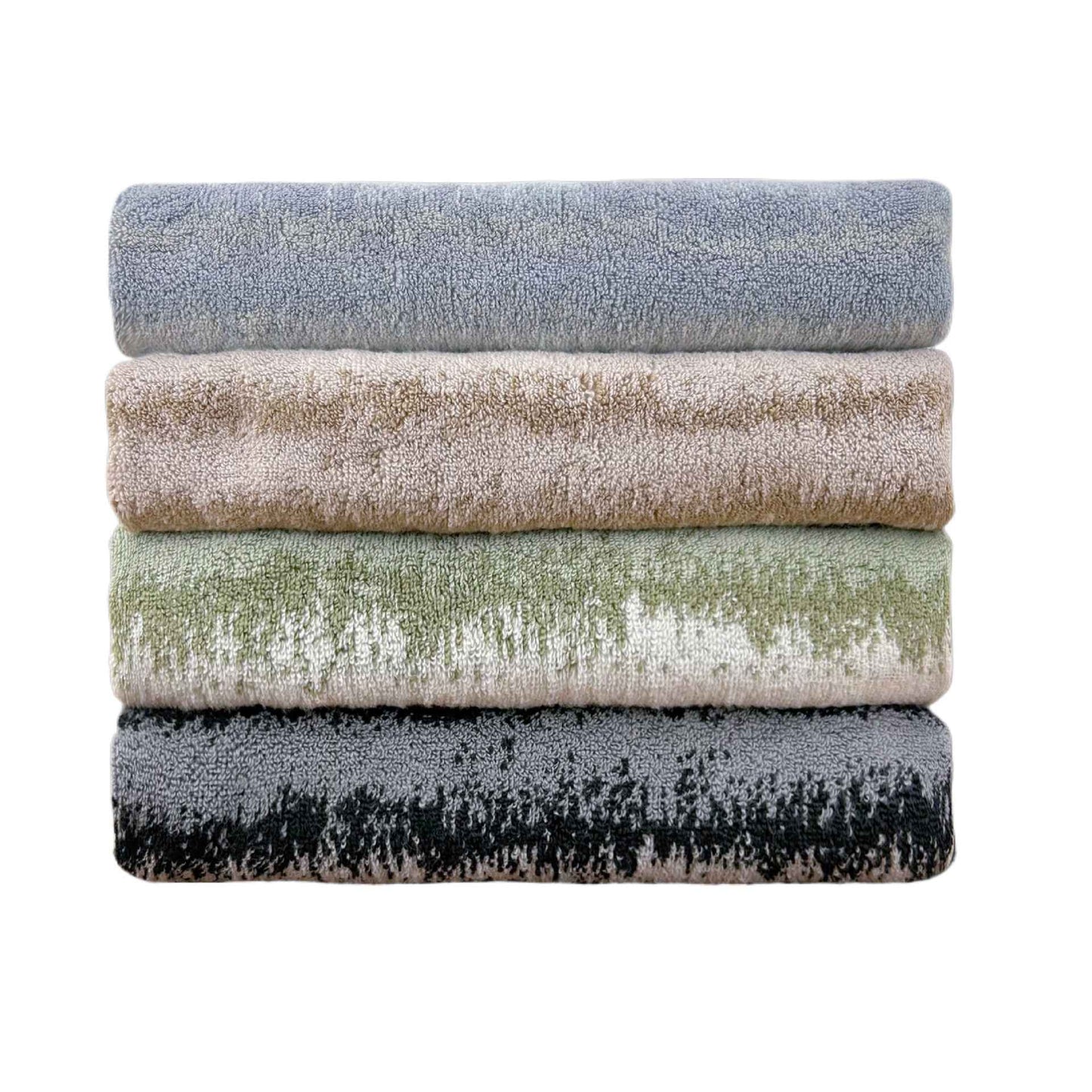 100% Cotton Thicked Gradient Color Bath Towel Yarn-dyed Jacquard Towels Absorbent Soft Beach Towels Bathroom Towel