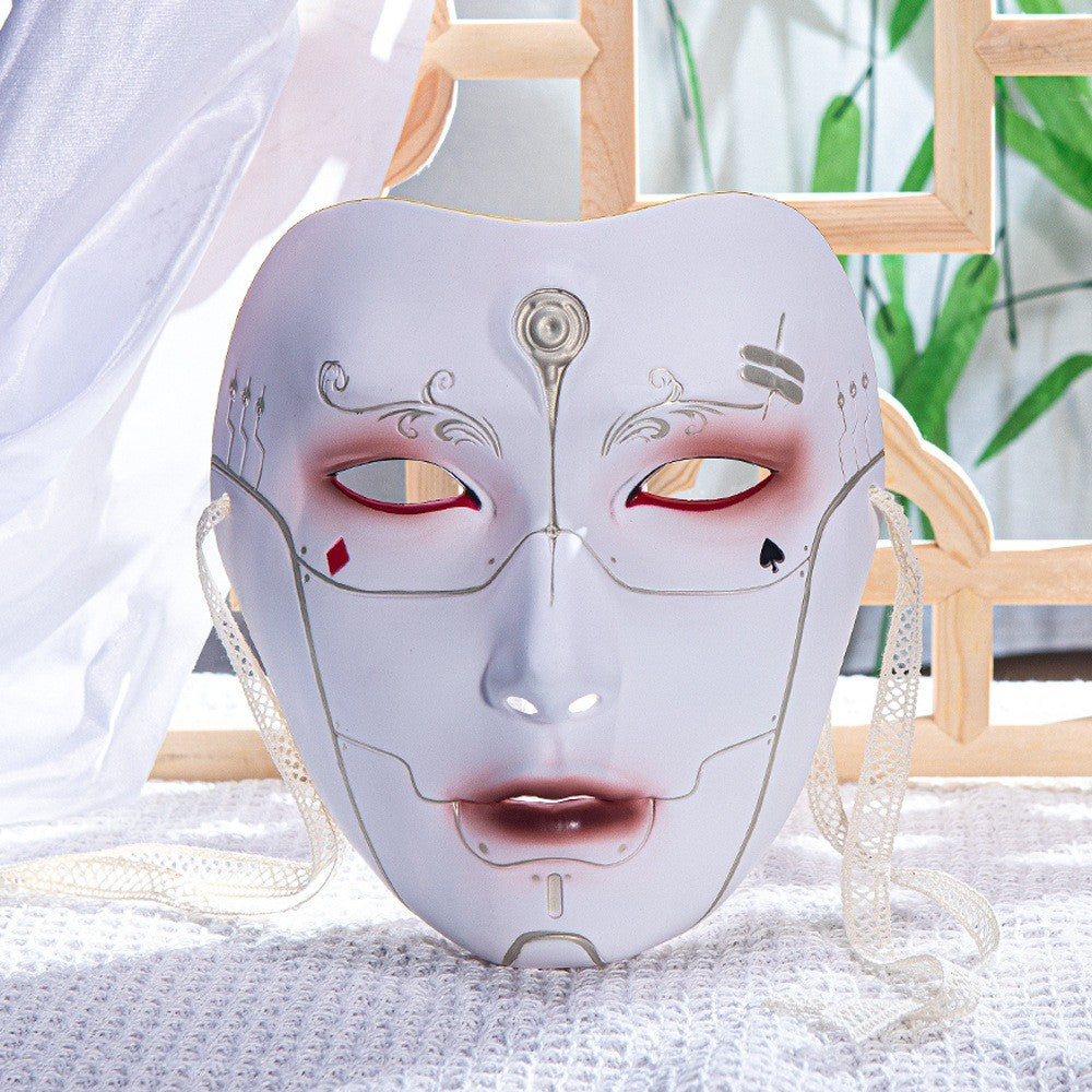 Ancient Style Machinery Beautiful Male Adult Party Beauty Mask Chinese Style Hand-painted Decorative Hanfu Accessory Mask