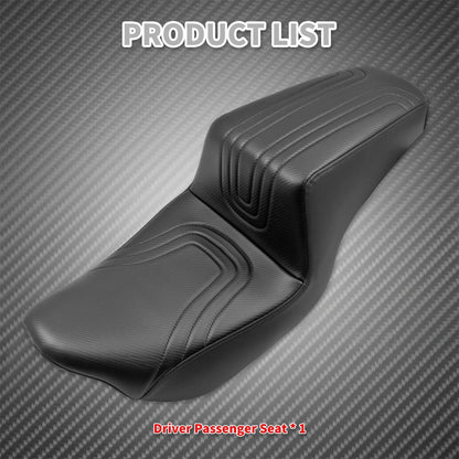 Assento de motocicleta bipartido para piloto e passageiro Harley Touring Street Glide Road King FLTR FLHT FLHR 2009-2023
