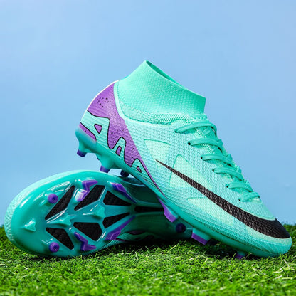 New Men High-top Football Boots Grass Cleats Non-Slip Soccer Shoes Futsal Sneakers High-quality Match Indoor Hot-selling Outdoor