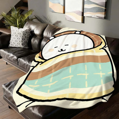 Cartoon cute  Joke Bear Blanket For Sofa Office Bed Plane Travel Sleep Read Relax Camping Soft And Warm