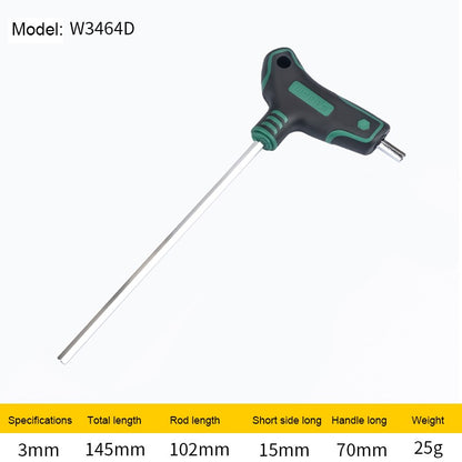 WYNN'S T-Handle Allen Wrench Metric Long Arm Ball/Flat End Hex Key Wrench 1.5-12mm Home Auto Bike Repair Hand Tool Screwdriver