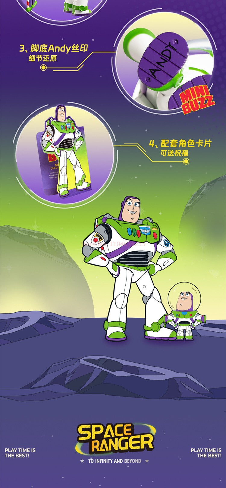 Novos Brinquedos de Luz Noturna Buzz Lightyear Disney Cabeça de Bolha Presente Infantil Anime Bonecos de Ação Buzz Lightyear Enfeites de Luz Noturna Toy Story