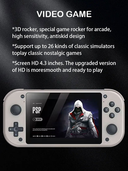 For Trimui M17 Smart Pro Handheld Game Console 4.96''IPS Screen Linux System Joystick RGB Lighting Retro Video Game Player Gift