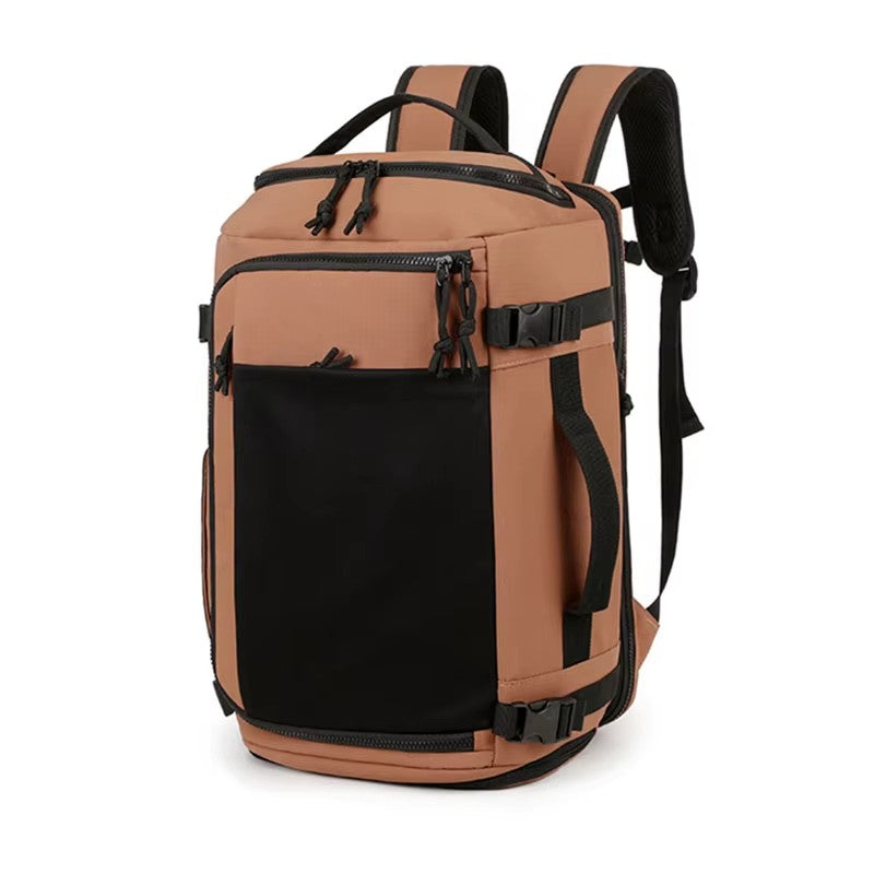 Mochila Unissex Estilo Executivo Moderno Grande Espaço Multifuncional Adequada para Malas de Rodinha Viagens Curtas Bolsa de Ombro Expansível