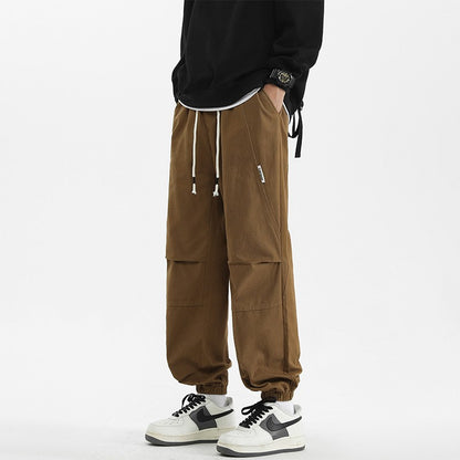 2024 M-5XL Calça Masculina de Algodão e Cânhamo Primavera e Outono Nova Calça Larga com Cordão Calça Saruel Harem Calça Casual Japonesa