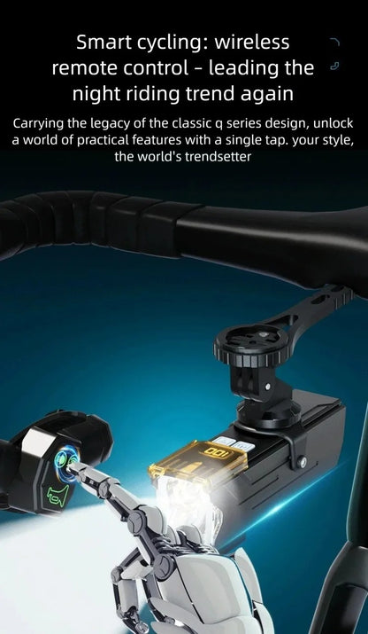 BUCKLOS 4000mAh Bicycle Lights Front with Horn Aluminium Alloy Bike Haedlight Type-C Charging Bike lights Bicycle Accessories