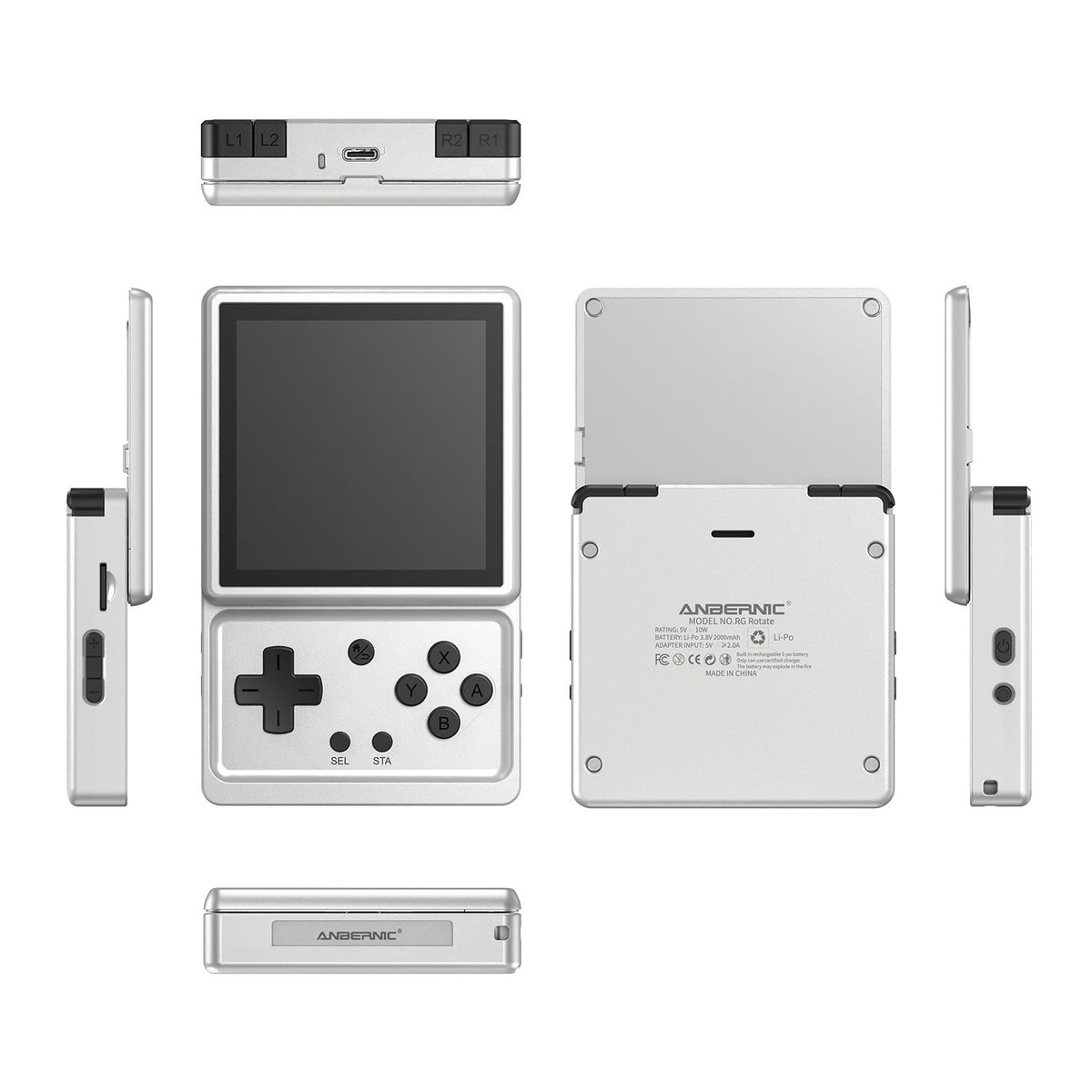 Anbernic RG Rotate Handheld Game Console 3.5" IPS Rotating Screen Android Aluminum Alloy 2000 mAh Retro Portable Games Player AI