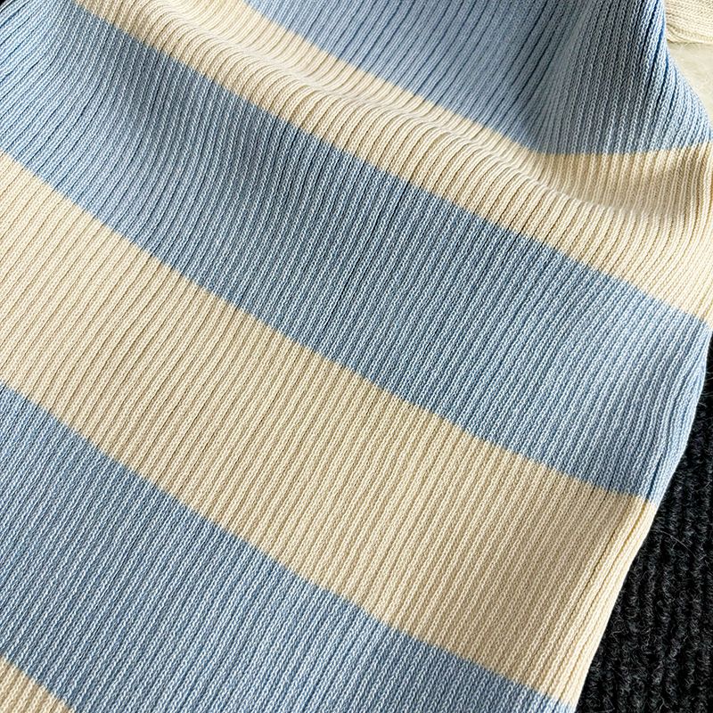 2024 Stripe Summer Elastic Split Bodycon Dress Sexy Beach Vacation Sundress Wome