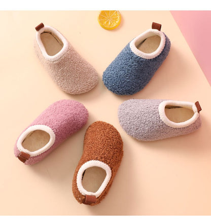 Evshine Curly Plush Children Shoes Super Warm Boys Girls Cotton Shoes Comfortable Casual Fuzzy Shoes Non-Slip Kids Cotton Shoes
