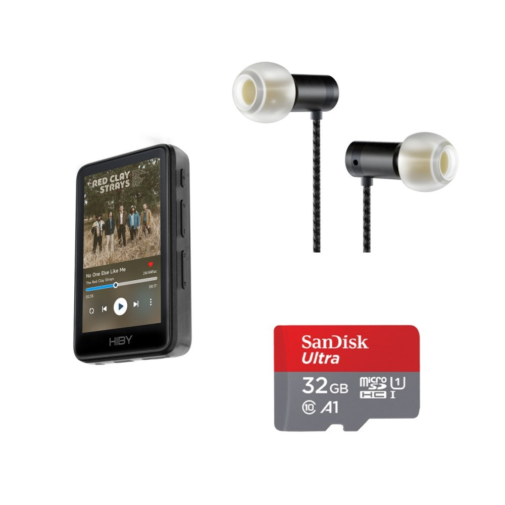 Reprodutor de Áudio HiBy R1 HiFi MP3 USB DAC WiFi Bluetooth 5.1 DSD256 PCM384kHz/32bit X1600E CS43131 MSEB Rádio Web Saída 3.5mm