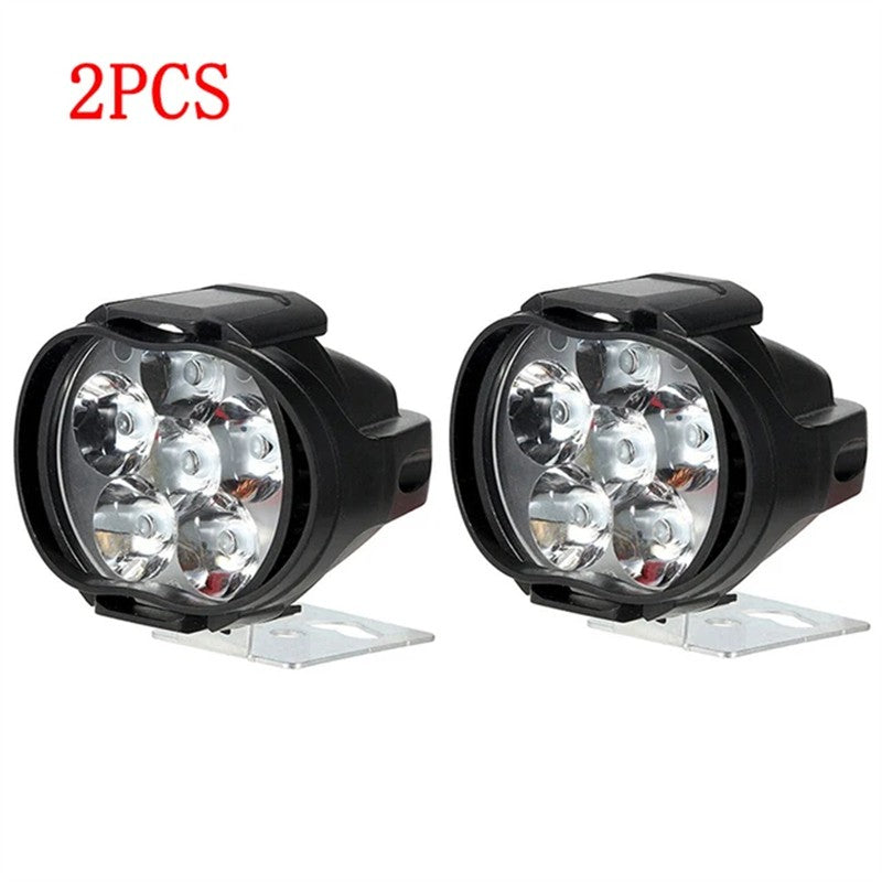 1/4 unidades Farol de motocicleta Luz de trabalho Spot Light 6 LED Auxiliar Farol de motocicleta Lâmpada de neblina de moto Scooter Lâmpadas modificadas