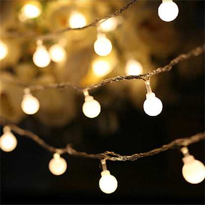 5M 10M 20M 30M 50M Cherry Balls LED Fairy String Lights  220V 110V Operated Wedding Christmas Outdoor Room Garland Decoration