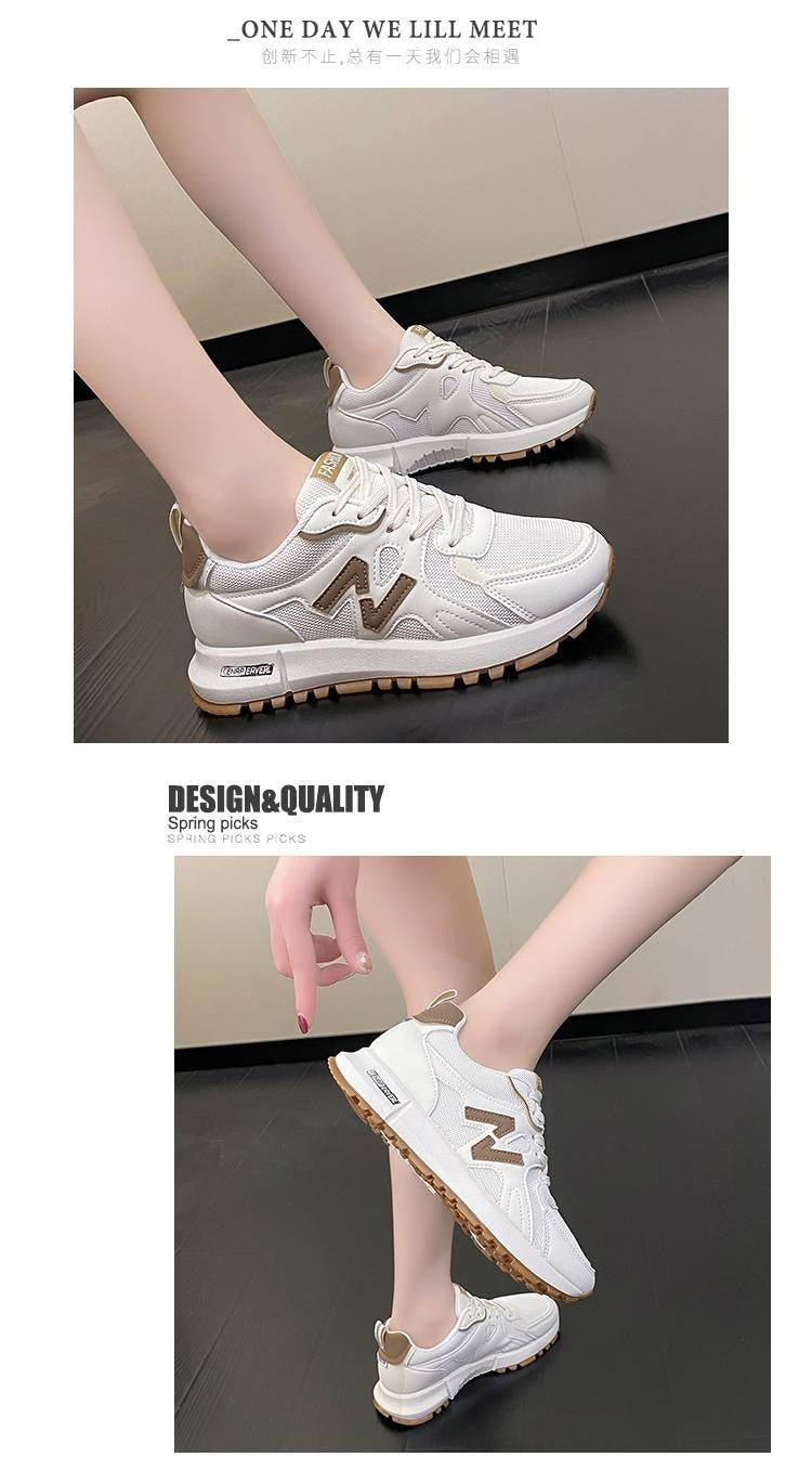 Sports Shoes for Women 2025 Spring New Super Hot Versatile Anti slip Casual Women's Shoes Soft Sole Running Little White Shoes