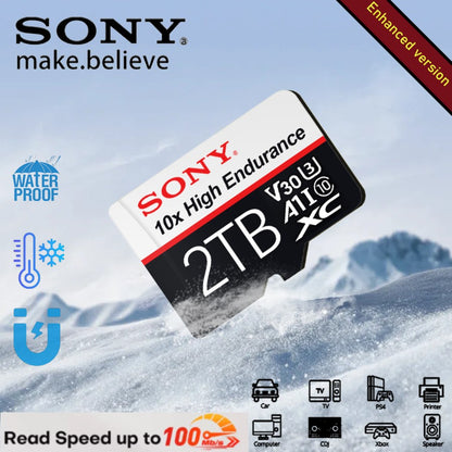 Cartão de Memória SONY Classe 10 de Alta Velocidade Mini Cartão SD 64GB 128GB 256GB 512GB 1TB 2TB Cartão TF Flash
