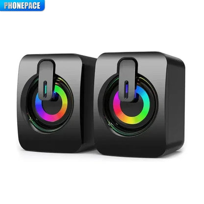 Alto-falante de computador estéreo com microfone AUX de 3,5 mm Alto-falante de PC para escritório doméstico para Macbook Desktop Notebook Computador