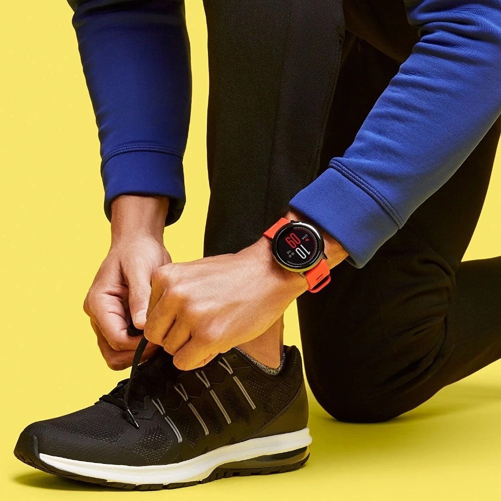 Original Amazfit Pace Masculino Smart Watch Relógio Esportivo Firmware Global com Idioma Inglês Em Estoque Bluetooth GPS 95% Novo Relógio