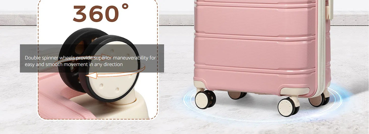 Joyway Travel Luggage Sets, Stylish Carry On Checked Suitcase Set,Sturdy Durable Scratch-resistant,TSA Lock,Spinner Wheels