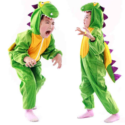Cute Child Dinosaur Kugurumi Costume Cosplay Boys 2-4T 4-8Y Green Black Kindergarten School Party Game Role Play Suit Umorden